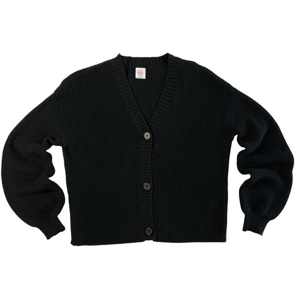 Wonder Nation Girls XXL Black Knit Cardigan Cozycore Cottage - Picture 1 of 5